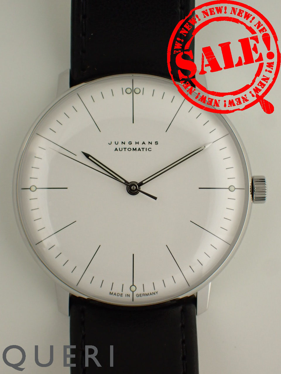 ユンハンス マックスビル オートマチック カーフレザーベルト 027.3501.02 新品