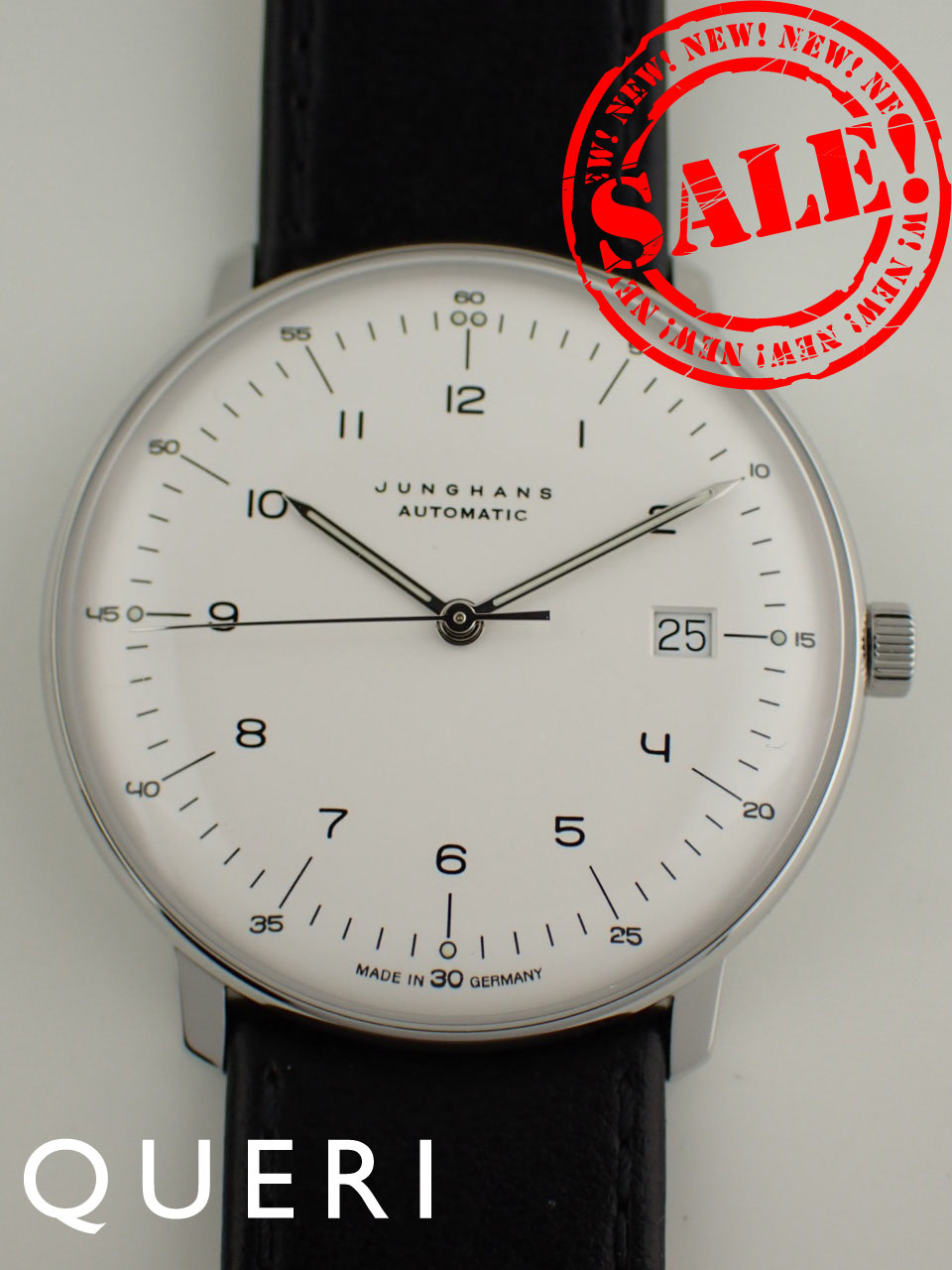 ユンハンス マックスビル オートマチック カーフレザーベルト 027.4700.02 新品