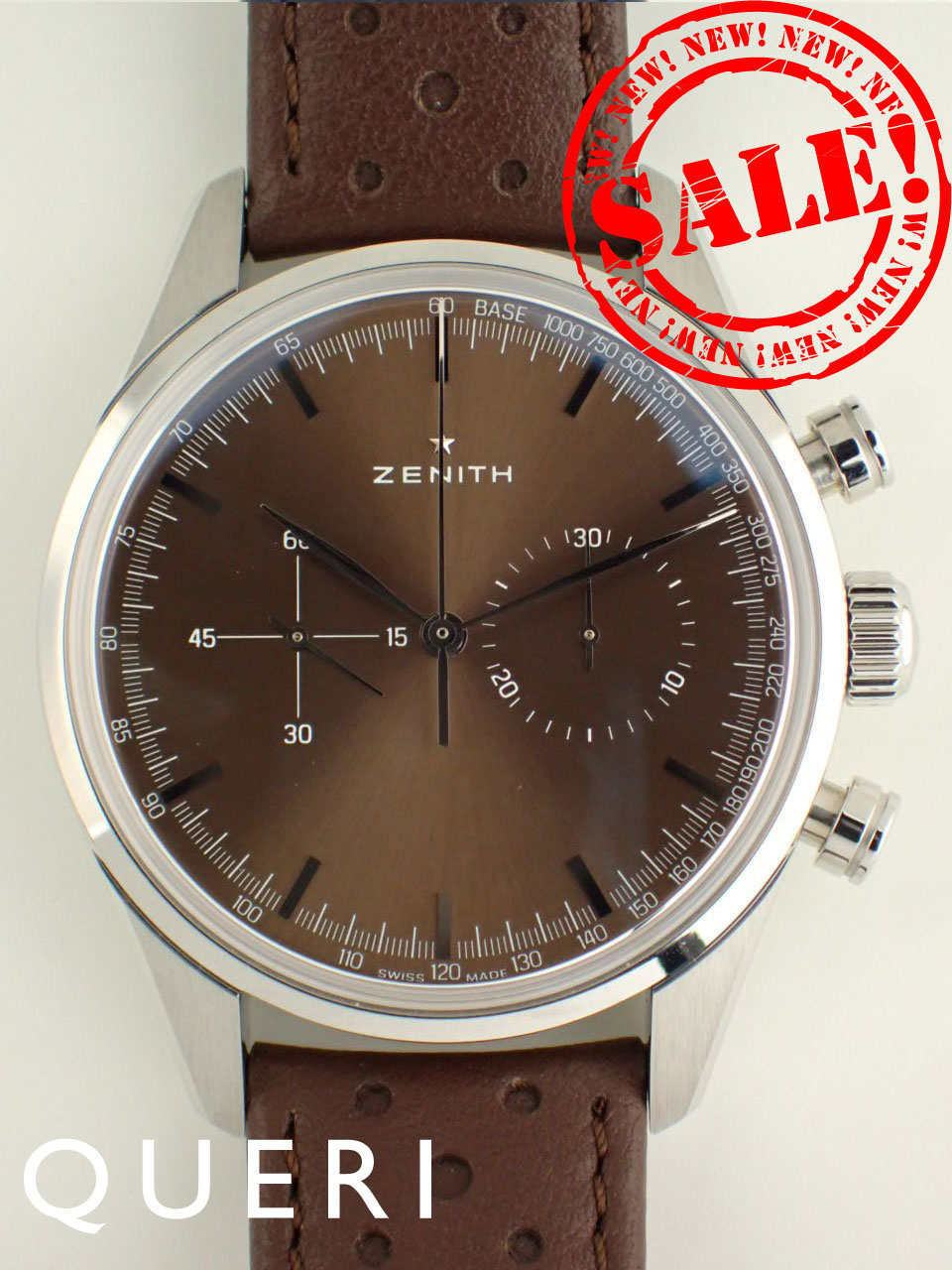 ゼニス クロノマスター ヘリテージ 146 カーフレザーベルト03.2150.4069/75.C806 新品