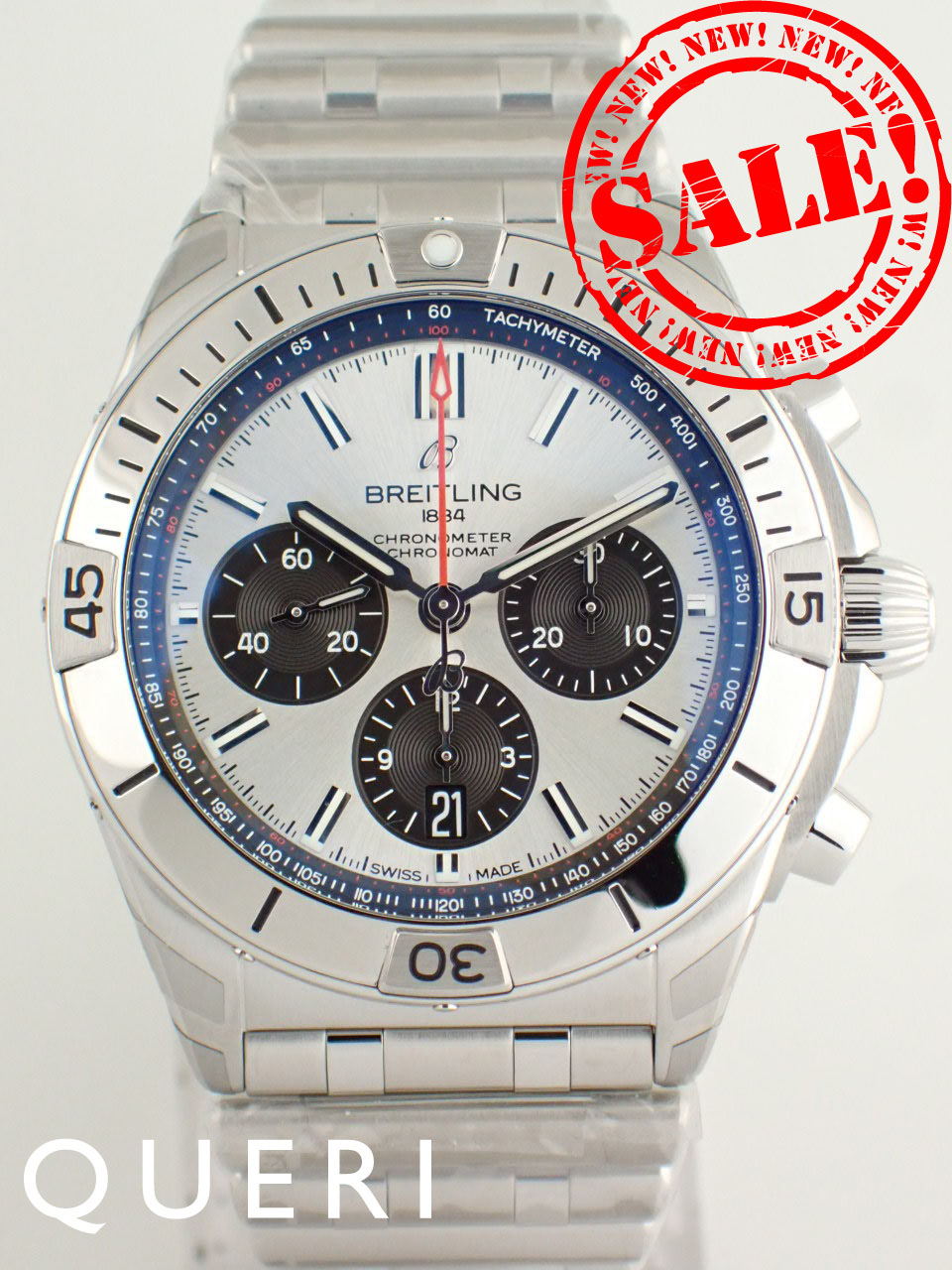 ブライトリング クロノマット B01 クロノグラフ 42mm シルバー メンズ  AB0134101G1A1(AB0134)新品