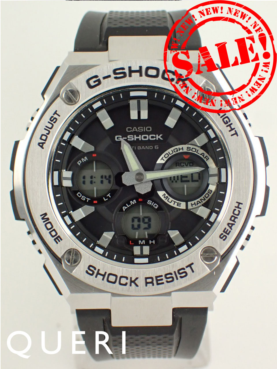 カシオ G-SHOCK デジアナ GST-W110-1AJF 中古美品