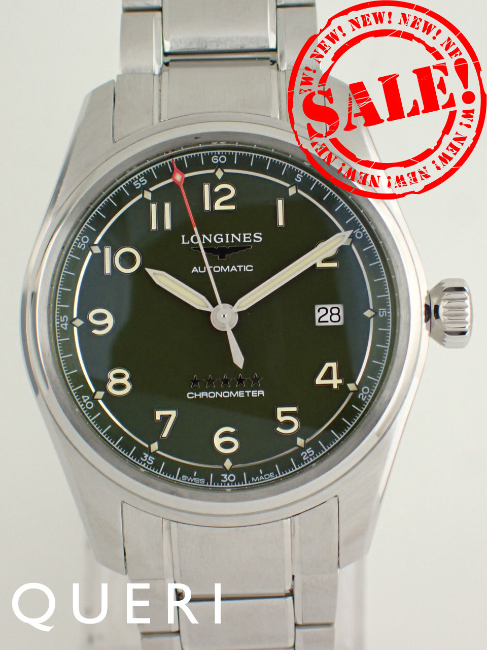 ロンジン スピリット グリーンマット 40mm L3.810.4.03.6新品仕上げ済