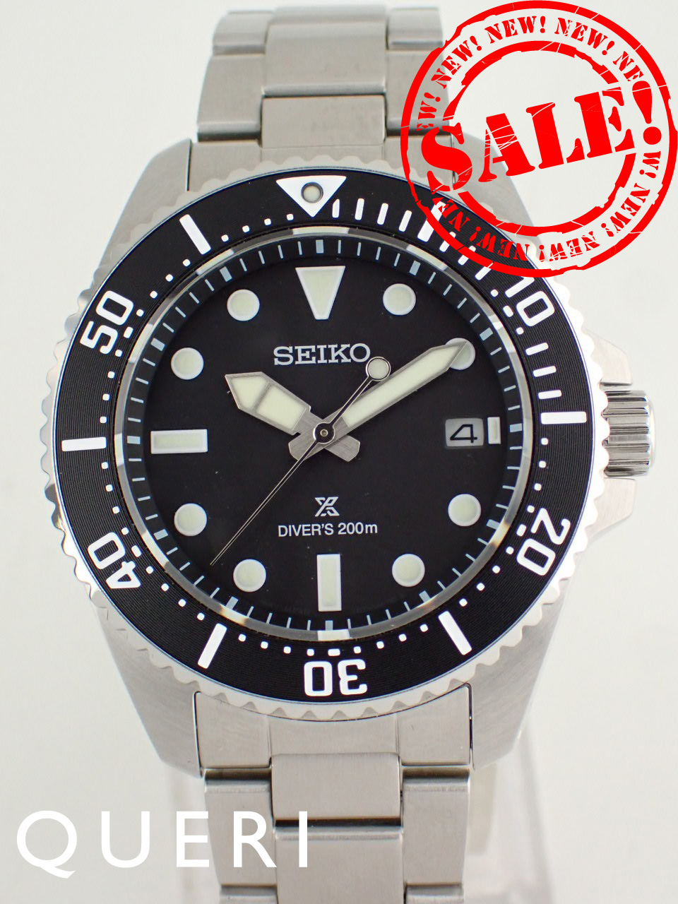 セイコー プロスペックス ダイバースキューバ ソーラー ブラック SBDJ063(V157-00A0)中古美品