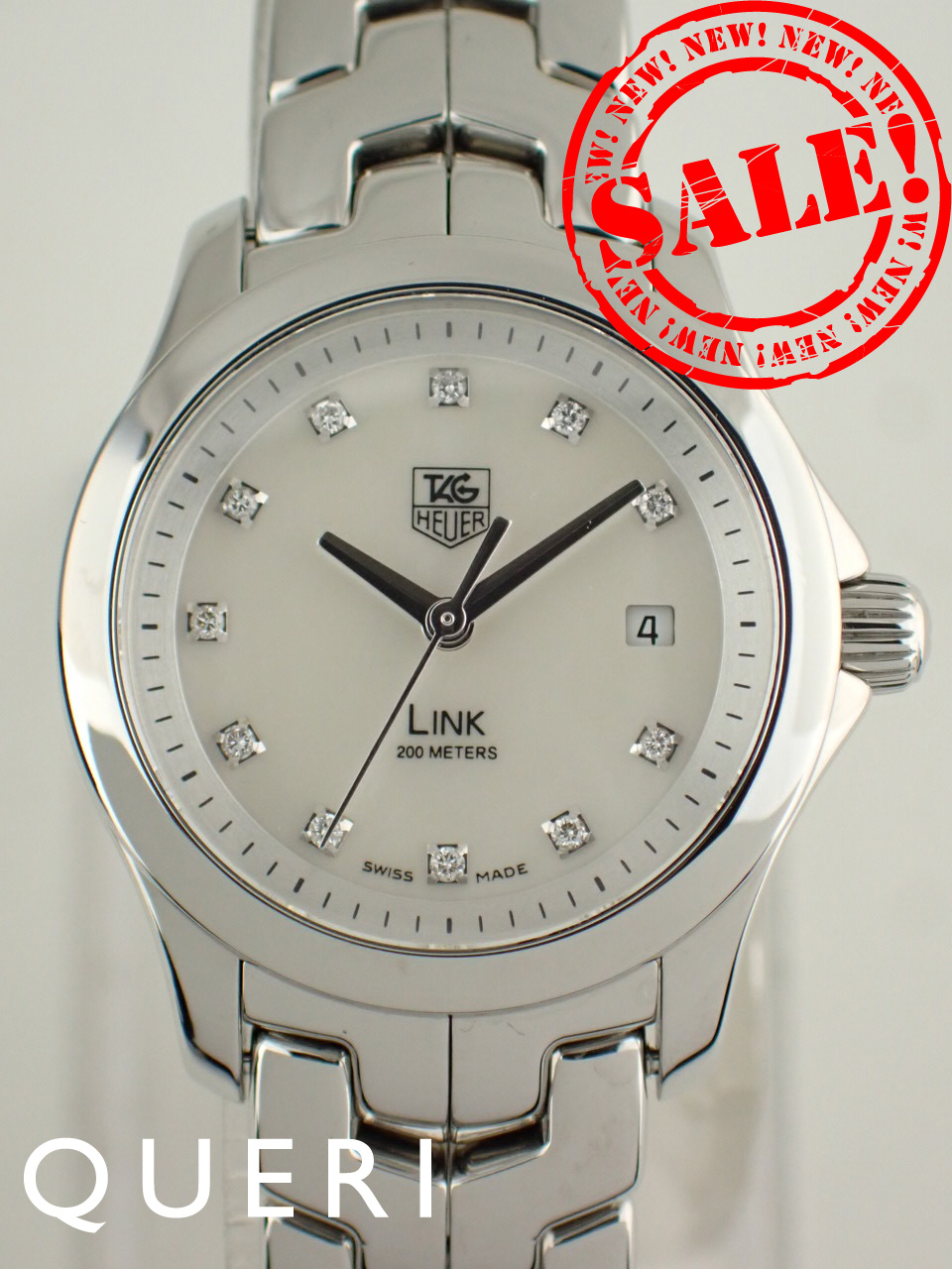 タグホイヤー リンク ホワイトMOP 11Pダイヤ レディースWJF1317.BA0572 新品仕上げ済