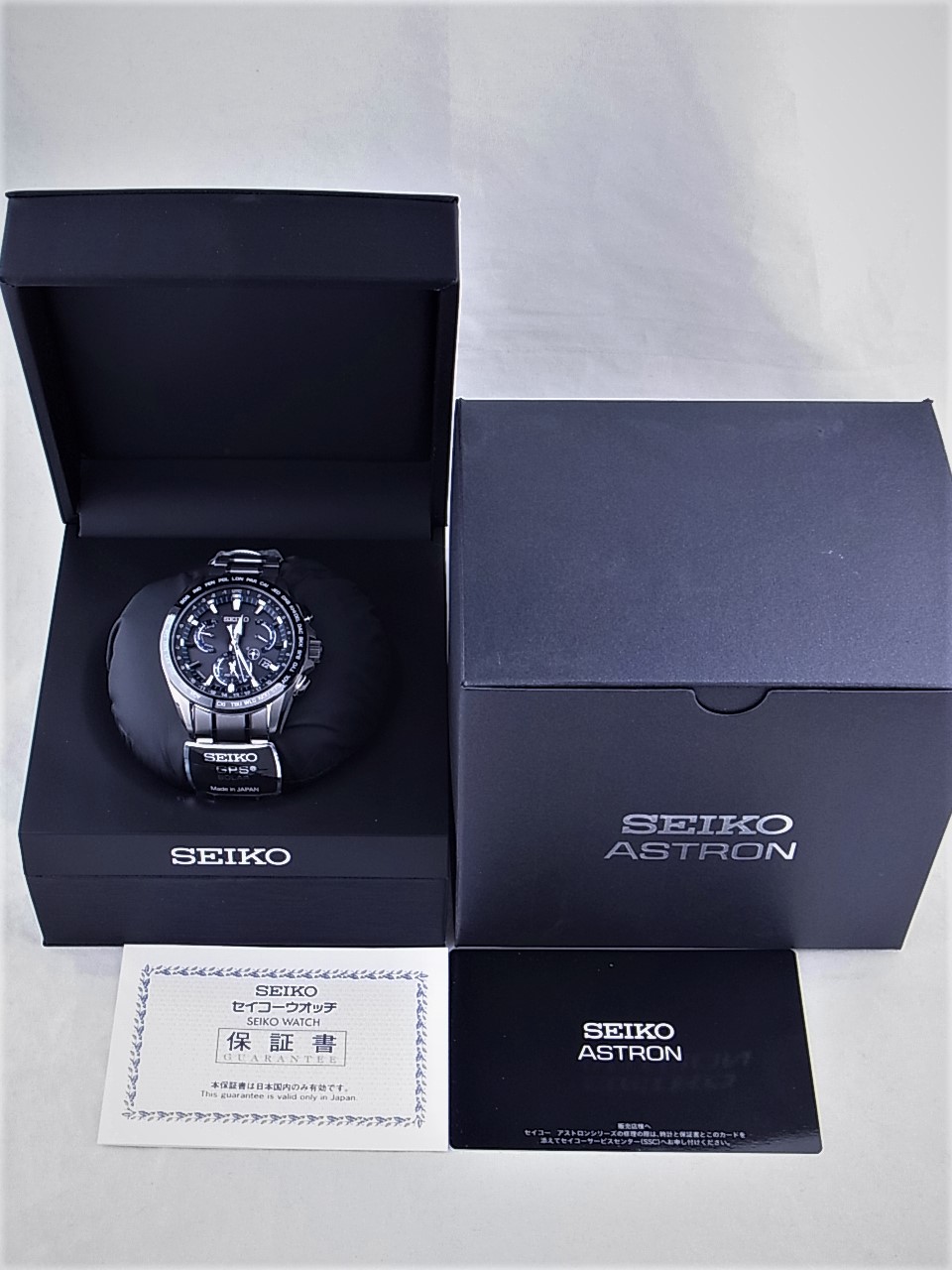 SEIKO セイコー  アストロン 腕時計 8X53-0AS0-2/SBXB101 チタン  セラミックベゼル シルバー ブラック文字盤  GPS 電波 ソーラー 【本物保証】