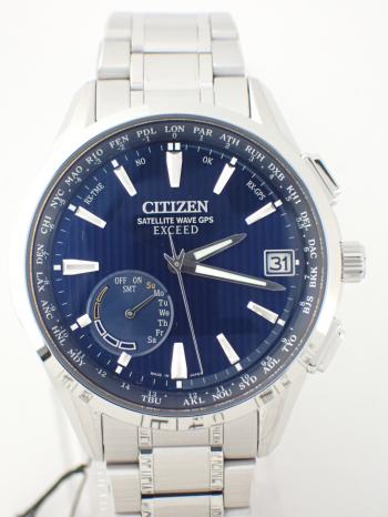シチズンエクシードエコドライブブルー文字盤CC3050-56L新品
