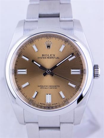 ロレックスオイスターパーペチュアルPIV日本正規116000（WHグレープ/WHバー）中古美品