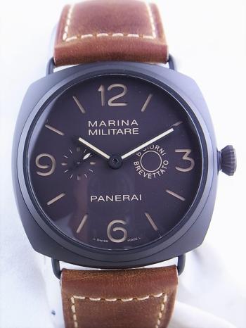 パネライラジオミールコンポジットマリーナミリターレ8ジョルニ1500本限定ブラウン文字盤PAM00339中古極美品