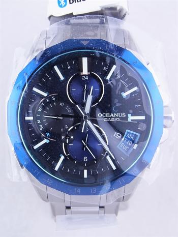 カシオオシアナス青文字盤青ベゼルOCW-G2000RA-1AJF新品