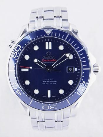 オメガシーマスターブルー文字盤300m防水コーアクシャル212.30.41.20.03.001中古
