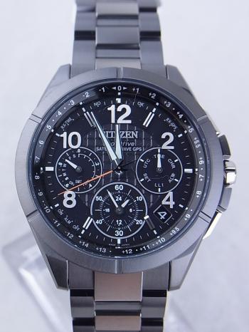 シチズンアテッサエコドライブGPSチタンブラック文字盤CC9075-52E新品