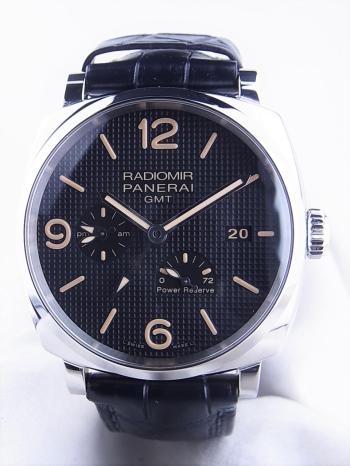 パネライラジオミール 1940 3デイズ GMT パワーリザーブ アッチャイオPAM00628新品仕上げ済