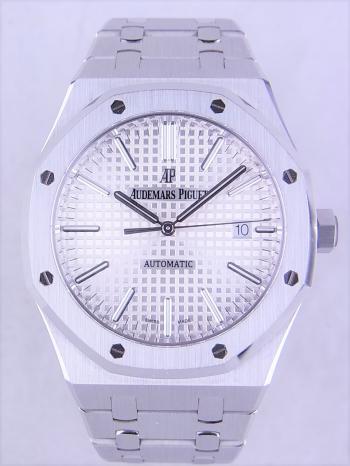 オーデマピゲロイヤルオーク日本正規品シルバー文字盤15400ST.OO.1220ST.02.A中古