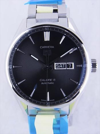 タグホイヤーカレラキャリバー5デイデイトブラック文字盤WAR201A.BA0723新品