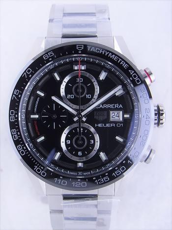 タグホイヤーカレラキャリバーホイヤー01ブラック文字盤CAR201Z.BA0714新品