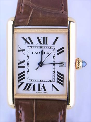 カルティエタンクルイカルティエクオーツイエローゴールドW1529756中古