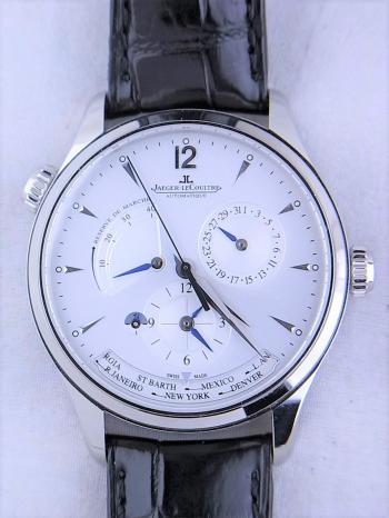 ジャガールクルトマスタージオグラフィークシルバー文字盤Q1428421新品仕上げ済
