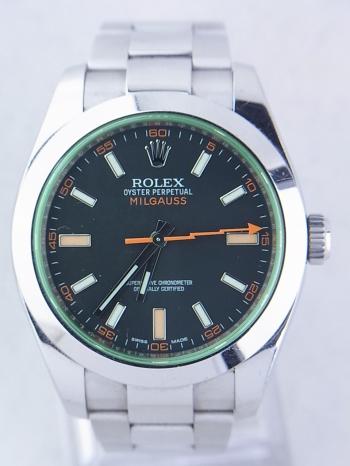 ロレックス ミルガウス ブラック文字盤 116400GV新品仕上げ済