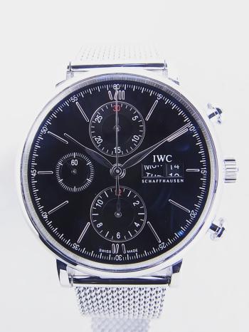 IWC ポートフィノ クロノグラフ ブラック文字盤 IW391010新品仕上げ済