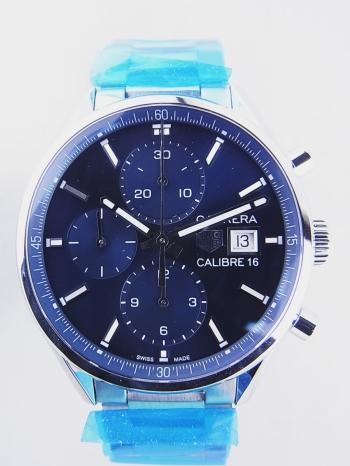 タグホイヤー カレラ キャリバー16 ブルー文字盤CBK2112.BA0715新品仕上げ済