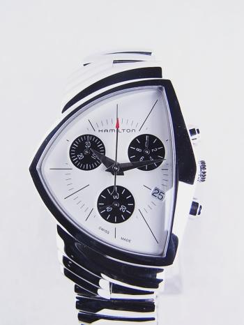 ハミルトン ベンチュラ クオーツ シルバー文字盤H24432151中古美品
