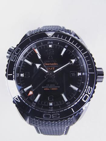 オメガシーマスタープラネットオーシャンGMTディープブラック215.92.46.22.01.001中古