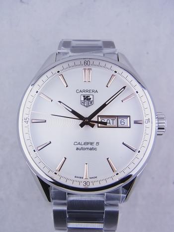 タグホイヤー カレラ キャリバー5 デイデイト ホワイト文字盤WAR201D.BA0723新品