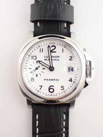 パネライ ルミノールマリーナ E番 40mm ホワイト文字盤 PAM00049 新品仕上げ済