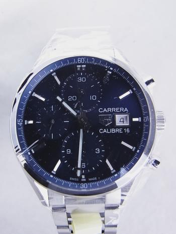タグホイヤー カレラ キャリバー16 クロノグラフ ブルー文字盤CBK2112.BA0715新品