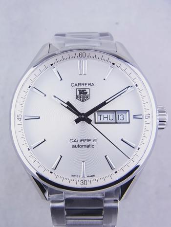 タグホイヤー カレラ キャリバー5 デイデイト シルバー文字盤WAR201B.BA0723新品