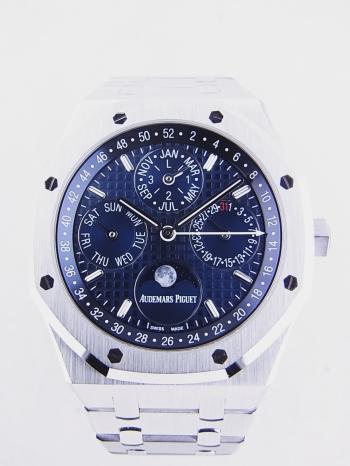オーデマピゲ ロイヤルオーク パーペチュアルカレンダー ブルーダイアル 26574ST.OO.1220ST.02中古美品