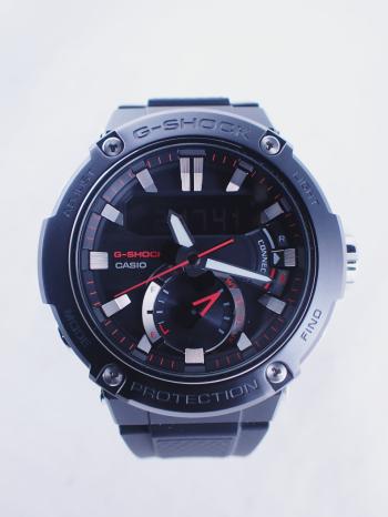 カシオ Gショック Gスチール ブラック文字盤 GST-B200B-1AJF 中古美品