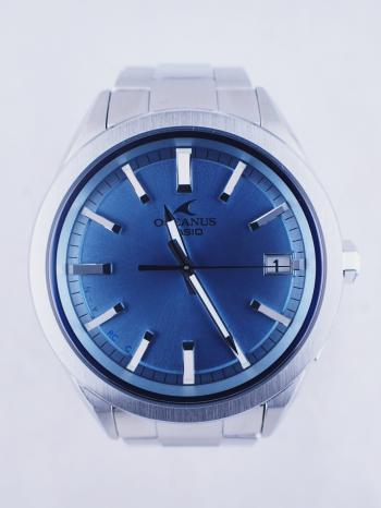 カシオ オシアナス bluetooth搭載 ブルー文字盤 OCW-T200S-2AJF中古美品