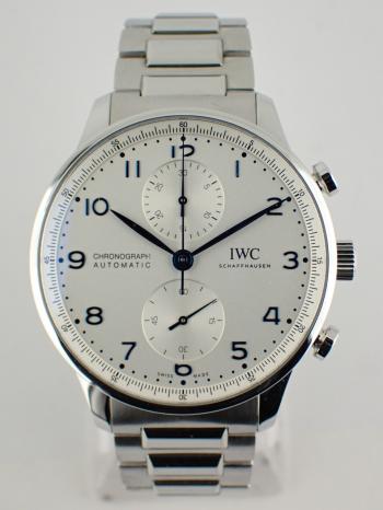 IWC ポルトギーゼ クロノグラフ シルバー文字盤 IW371617 新品仕上げ済