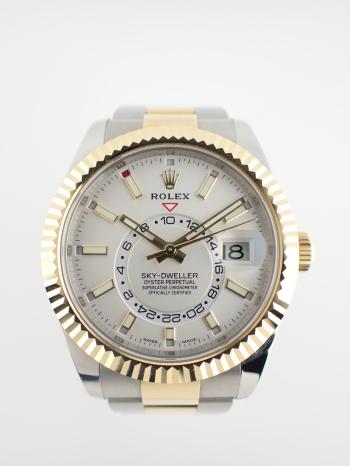 ロレックス スカイドゥエラー ホワイト文字盤 326933 中古美品