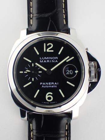パネライ ルミノールマリーナ J番 自動巻き ブラック文字盤 PAM00104 新品仕上げ済