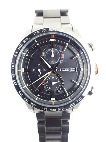 シチズン アテッサ ACTライン ブラックチタンモデル AT8185-62E 中古