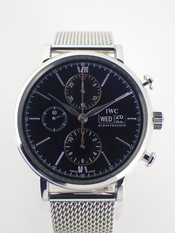 IWC ポートフィノ クロノグラフ ブラック文字盤 IW391010 新品仕上げ済