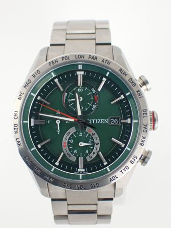 シチズン アテッサ エコドライブ グリーン文字盤 AT8181-63W(H800-T027016) 中古