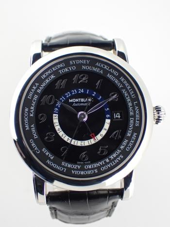 モンブラン スター ワールドタイム GMT ブラック文字盤 109285 新品仕上げ済