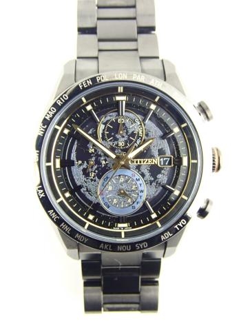 シチズン アテッサ HAKUTO-Rコラボレーションモデル 世界限定1600本 ブラックチタンAT8185-71E中古美品