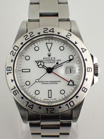 ロレックス エクスプローラー2 ホワイト文字盤 16570 中古