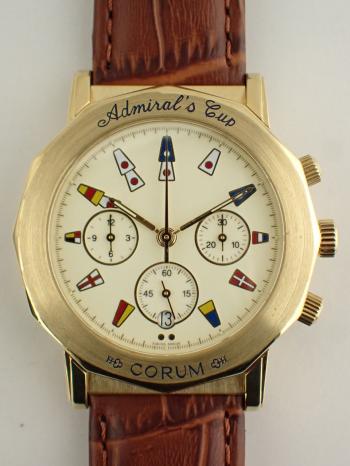 コルム アドミラルズカップ 18Kゴールド 自動巻きクロノグラフ 296.830.56 新品仕上げ済