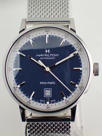 ハミルトン アメリカンクラシック イントラマティック ブルー メンズ H38425140 新品