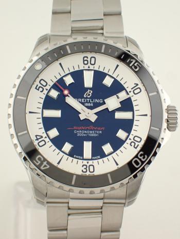 ブライトリング スーパーオーシャンオートマチック44ブルーシルバー文字盤 A17376211C1A1(A17376)新品