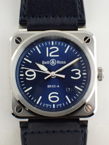 ベル&ロス BR-03 ブルースチール オートマチック メンズ BR03A-BLU-ST/SCA 新品