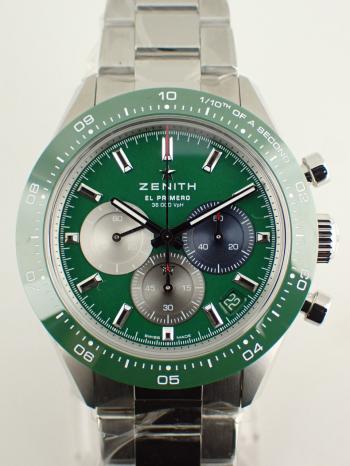 ゼニス クロノマスター スポーツ クロノグラフ グリーン 03.3119.3600/56.M3100 新品