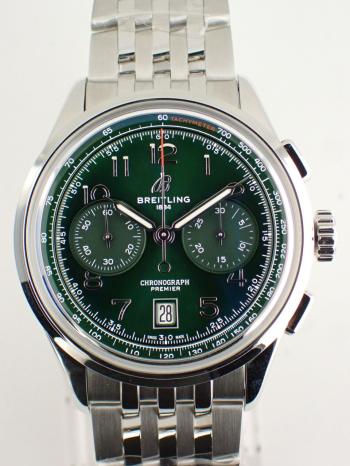 ブライトリング プレミエ B01 クロノグラフ 42 グリーン メンズ AB0145371L1A1(AB0145)新品