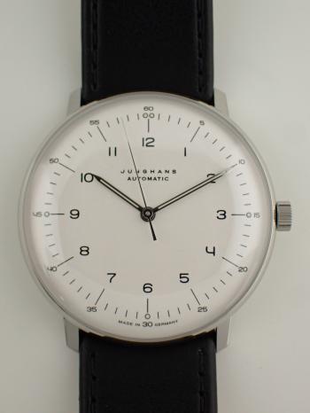 ユンハンス マックスビル オートマチック カーフレザーベルト 027.3500.02 新品