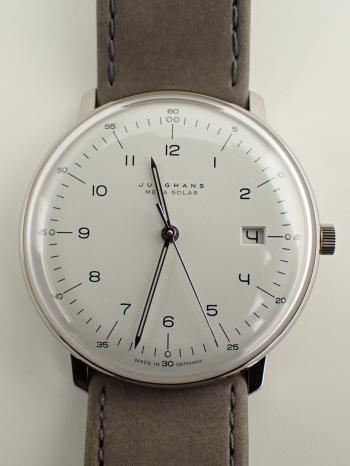 ユンハンス マックスビル 多周波電波式ソーラームーブメント カーフレザーベルト 059.2021.02 新品